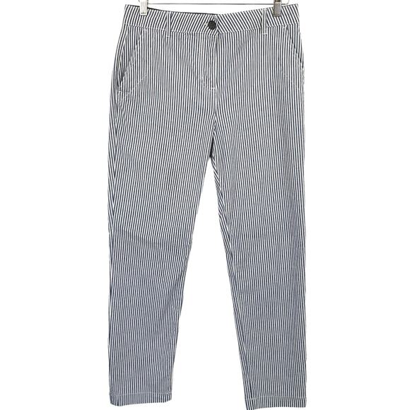 Boden Pants - Boden Women Pant Denim Jeans Nautical Railroad Stripe Blue Coastal Preppy Size 8